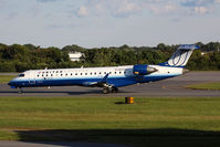 N153GJ @ ORF - United Express (Go Jet Airlines) N153GJ (FLT GJS7410) taxiing to RWY 23 for departure to Washington Dulles Int'l (KIAD). - by Dean Heald