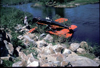 N9038 - My dad, Harold Gene Crosby was the pilot this day, flying for Johnson Aviation out of McCall. The engine failed after some repair work. He got it down OK on the road next to the Payette river near McCall, Idaho. The road was freshly graded, and had some b - by Harold Gene Crosby