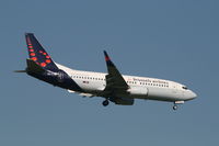 OO-LTM @ EBBR - flight SN2808 is descending to rwy 02