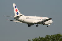 YU-ANI @ EBBR - Flight JU274 is descending to rwy 02 - by Daniel Vanderauwera