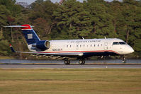 N247JS @ ORF - US Airways Express (PSA Airlines) N247JS (FLT JIA551) from Philadelphia Int'l (KPHL) landing on RWY 23. The pilot greased this landing.