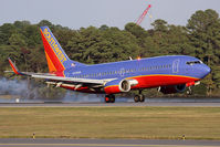 N378SW @ ORF - Southwest Airlines N378SW (FLT SWA3049) from Orlando Int'l (KMCO) landing on RWY 23.