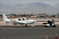 N517CD @ VGT - Plane being towed - by Jim Boone