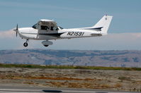 N21591 @ SQL - 2004 Cessna 172S doing a go around - by Steve Nation