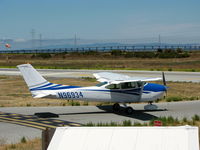 N96934 @ PAO - 1979 Cessna 182Q taxiing - by Steve Nation