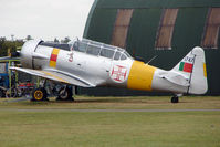 G-BGPB @ EGSU - Harvard 4 wearing Portuguese AF Serial 1747 at Duxford - by Terry Fletcher