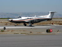 N56RJ @ KSQL - 2006 Pilatus Aircraft Ltd PC-12/47 running up engine - by Steve Nation