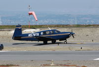 N578TA @ KSQL - Locally-based Mooney M20R running-up engine - by Steve Nation