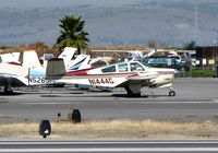 N1444G @ KSQL - 1961 Beech G35 visiting from Phoenix, AZ - by Steve Nation