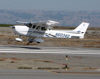 N6034D @ KSQL - Locally-based 2006 Cesna 172S landing (heard stall horn on this one) - by Steve Nation
