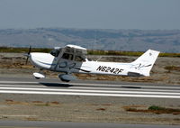 N6034D @ KSQL - Locally-based 2008 Cesna 172S landing (heard stall horn on this one) - by Steve Nation