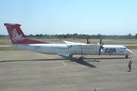 C9-AUL @ FQVL - LAM Dash 8 at Vilanculos, Mozambique - by Terry Fletcher