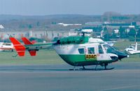 D-HMUM @ EDKB - MBB-Kawasaki BK-117B-2 of ADAC Luftrettung (EMS) - ex Bavarian Police, hence the colours - at Bonn-Hangelar airfield - by Ingo Warnecke