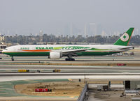 B-16701 @ KLAX - From far not a very clear day for this 777-300ER, with special scheme (celebrating herself !) on rwy 25R. - by Philippe Bleus