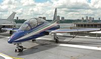 MM54461 - Sporty Italian aerobatic fighter aboard the USS Intrepid - by Daniel L. Berek