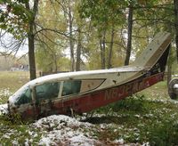N838MM @ NONE - This plane was purchased several years ago after sitting at KAXN. It serves as an obstacle at a private paintball course. Look up the tail number for an accident report.