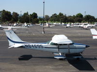 N84695 @ KPAO - Locally-based 1969 Cessna 172Krunning-up engine - by Steve Nation