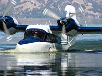 N111W - 1945 Grumman G-44A taxiing on Clear Lake, CA - by Steve Nation