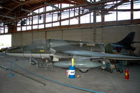 SE-DXH @ ESOW - Hunter twoseater in the Västerås Aircraft Museum, in two bits. - by Henk van Capelle