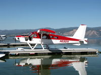 N53011 - Turbo-powered Dehavilland BEAVER DHC-2 MK.3 at Skylark Shores Resort Boat Dock (Lakeport, CA) for Clear Lake Splash-In - by Steve Nation