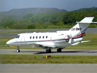 CS-DNX @ EGPH - Netjets Hawker 800 taxiing to runway 06 - by Mike stanners