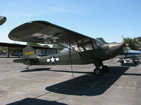 N53050 @ EDU - Beautiful 1945 Taylorcraft L-2M from Yuba City, CA masquerading as US Army 43-26052 at UC Davis (check out extended rear cockpit glass) - by Steve Nation