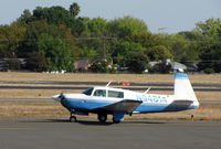 N94814 @ KSAC - Locally-based 1980 Mooney M20J taking for take-off - by Steve Nation