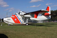 7247 @ ECG - Preserved at the gate of USCGAS Elizabeth City, NC is this Grumman HU-16E Albatross 51-7247. For 32 years, from May 1951 to March 1983, 88 of these aircraft served in the US Coast Guard. It's primary mission was search & rescue.