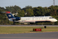 N443AW @ ORF - US Airways Express (Air Wisconsin) N443AW (FLT AWI71A) arriving to RWY 23 from Reagan National (KDCA).