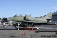 NZ6257 @ NZOH - Assembled from front fuselage of ex-USN TA-4J, rear fuse of USN A-4F and assorted spare parts at Ohakea as non-flying airframe for museum display. - by Peter Lewis