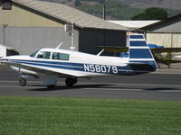 N58079 @ SZP - 1987 Mooney M20J 201LM (Lean Machine), Lycoming IO-360 200 Hp, taxi after landing Rwy 22 - by Doug Robertson