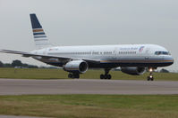 EC-HDS @ EGGW - Privelege B757 at Luton - by Terry Fletcher
