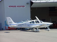 N906CD @ POC - Parked at Howard Aviation - by Helicopterfriend