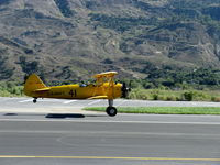 N69765 @ SZP - 1941 Boeing Stearman A75N1 as Navy N2-S1, Continental W-670 220 Hp, landing roll Rwy 22 - by Doug Robertson
