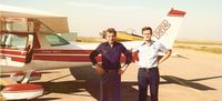 N49859 @ M90 - Cessna 152, the one I soloed in 1980, South County Airport, CA, in Mendota - by Mendota Airport gas station service guy