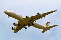 A6-EHA @ EGLL - Airbus A340-541 [748] (Etihad Airways) Home~G  23/06/2006. On approach 27R Heathrow.