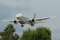 VT-JEB @ LHR - Over the trees at Hatton Cross - by Robbie0102