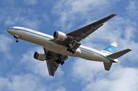 9K-AOB @ EGLL - Boeing 777-269ER [28744] (Kuwait Airways)  Home~G 22/08/2009. On approach 27R Heathrow. - by Ray Barber