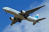 9K-AOB @ EGLL - Boeing 777-269ER [28744] (Kuwait Airways)  Home~G 21/08/2009. On approach 27R Heathrow. - by Ray Barber