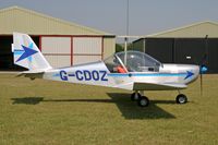G-CDOZ @ FISHBURN - AEROTECHNIK EV-97 EUROSTAR. During a refuellng stop; one of the participants in the Fly UK 2006 around Britain flight from Halfpenny Green to Sandown via John O'Groats and Land's End. At Fishburn Airfield, Co Durham, UK. - by Malcolm Clarke