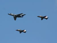 G-FRAF @ EGOS - with Hawk T1's  XX159 and XX281 - by Chris Hall