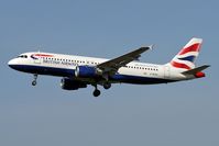 G-BUSH @ EGNT - Airbus A320-211. On approach to Rwy 25 at Newcastle Airport. - by Malcolm Clarke