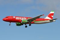 EC-JHJ @ EGNT - Airbus A320-214. On approach to Rwy 25 at Newcastle Airport. - by Malcolm Clarke