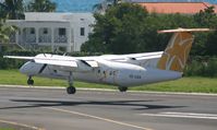 V2-LGA @ TNCM - liat landing at tncm. this is a bought over aircracft from the carib star
