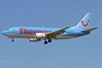 G-THOG @ EGNT - Boeing 737-31S, On approach to Rwy 25 at Newcastle Airport. - by Malcolm Clarke