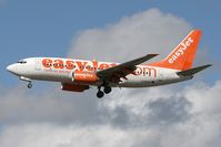 G-EZJF @ EGNT - Boeing 737-73V. On approach to Rwy 25 at Newcastle Airport. - by Malcolm Clarke