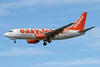 G-EZJZ @ EGNT - Boeing 737-73V. On approach to Rwy 25 at Newcastle Airport. - by Malcolm Clarke