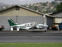 N1815L @ SZP - 1976 Beech 58P BARON, two Continental TSIO-520-LB1C 310 Hp each, air from turbosuperchargers pressurizes cabin to 3.6 psi differential. - by Doug Robertson