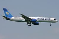 G-FCLE @ EGNT - Boeing 757-28A on approach to Rwy 07 at Newcastle Airport. - by Malcolm Clarke