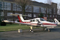 G-BNUO @ EGTC - Beech 76 at Cranfield Airfield, UK in 1988. - by Malcolm Clarke